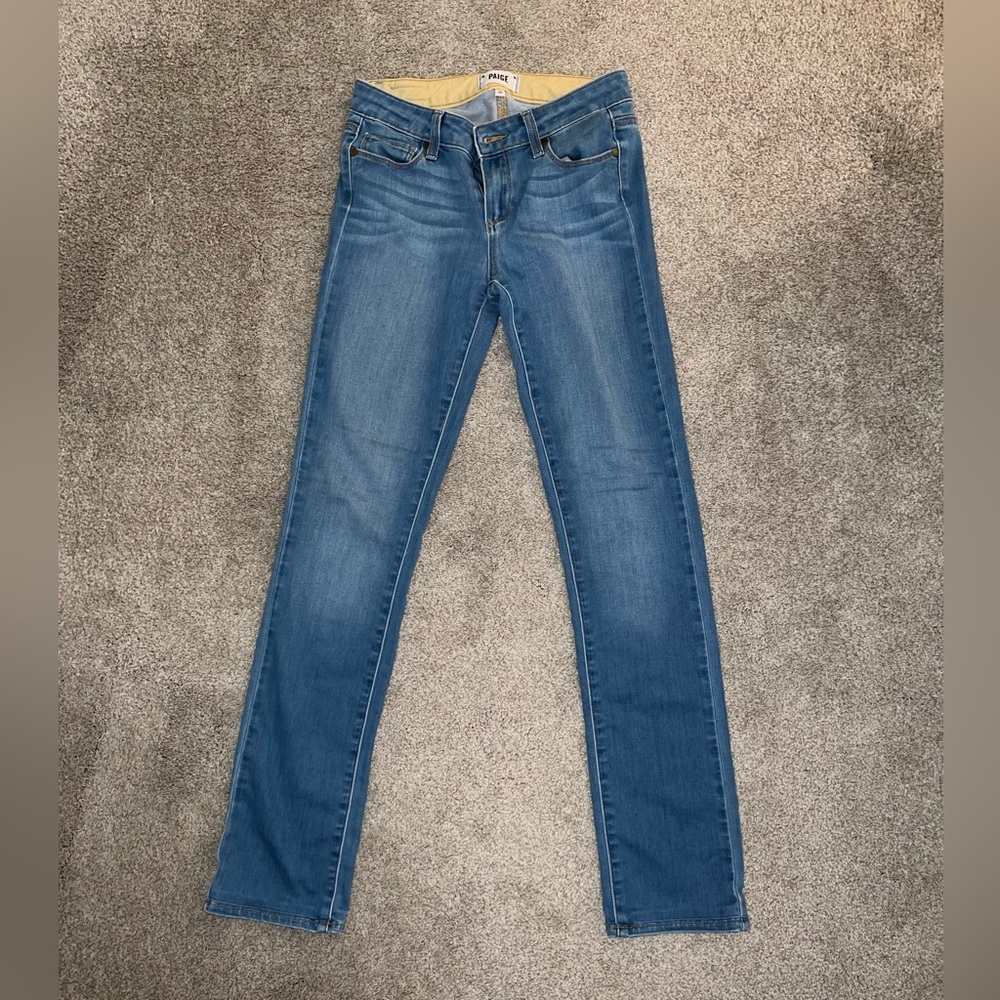 PAIGE Classic Blue Straight Leg Jeans